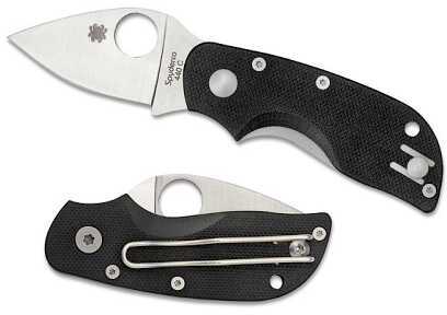 Spyderco C130GP Chicago Folder 2" Plain 440C Stainless Blade G-10 Black Handle