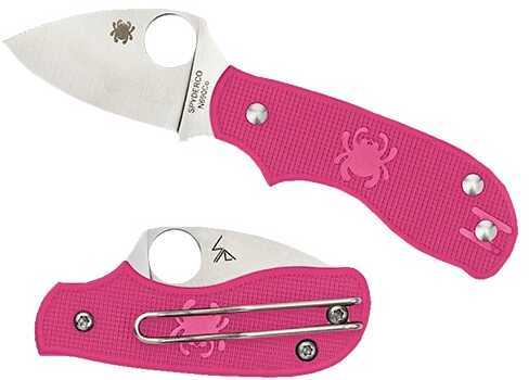 SpyderCo C154PPN Squeak Folder 2" N690Co SS Clip Point Plain Blade FRN Pink