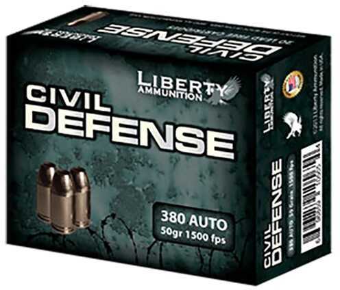 380 ACP 50 Grain Hollow Point 20 Rounds Liberty Ammunition