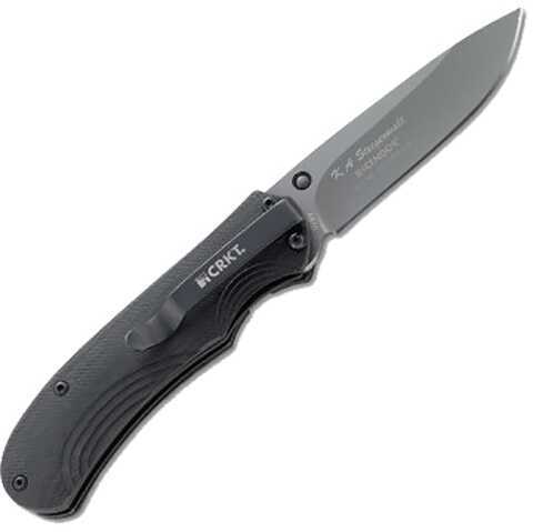 Columbia River 6870 Steigerwalt Folder Knife 3" 8Cr13MoV Drop Point Black G10 Plain