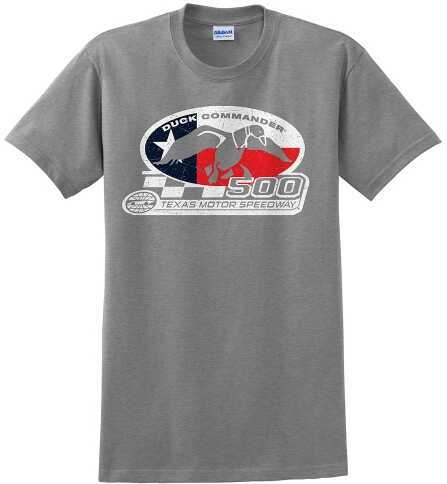 Duck Commander DS500TFX07Texas Flag T-Shirt Short Sleeve Gray Xl Cotton 10Pk