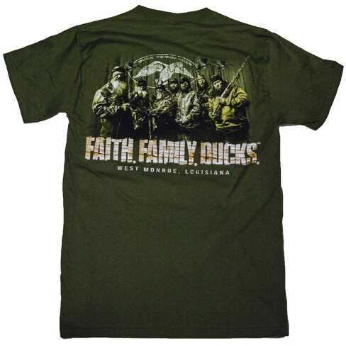 Duck Commander DCShirtMFFD Faith.Family.Ducks. T-Shirt Moss Green Xl Cotton