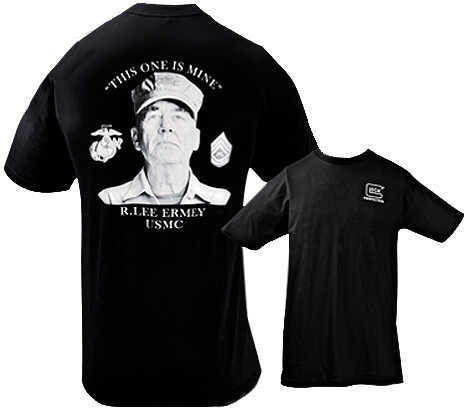 Glock Short Sleeve Ermey Gunny T-Shirt Black Medium Cotton Ga10062