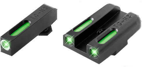 Truglo TG13NV2A Brite-Site TFX Day/Night Sights 1911 Pistol with Novak 270-450 Tritium/Fiber Optic Green w/White Outline