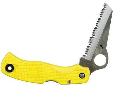 Spyderco C118SYL Saver Salt 3.09" H1 Saw Fiberglass Reinforced Nylon Yellow