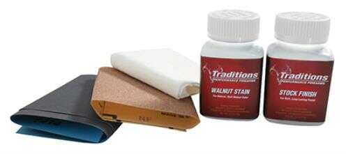 Traditions A3801 Gun Stock Finishing Kit Stain/Finish/Sandpaper/Cloth 4Pc