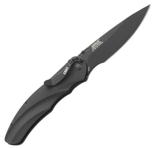 CRKT Argus Black Folder 3.55" Plain Blade - Closed 4.56"