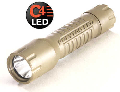 Streamlight Poly Tac Tactical Light Coyote - C4 Led With 50000 Hour Lifetime 120 Lumens High Impact Nylon Polymer B