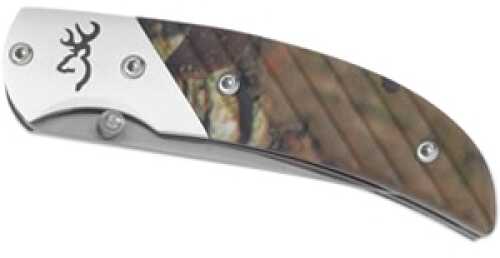 Browning 3225672 Prism II 2.5" 440A Stainless Steel Clip Point Aluminum Mossy Oak Break-Up Country