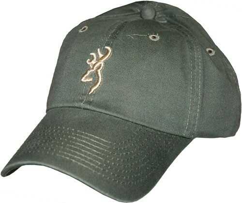 Browning Logo Ball Cap Olive With Tan BuckMark Md: 9514