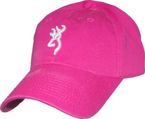 Browning Logo Ball Cap, Fuchsia With White BuckMark Md: 9514-FUCHSIA