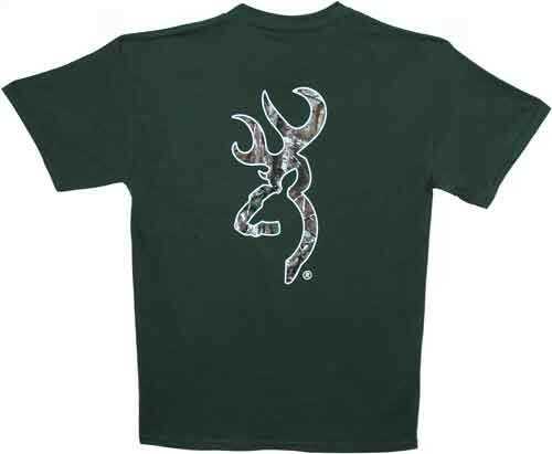 Browning MEN'S T-Shirt With Buck Mark Logo Large Dusk Blue/Red