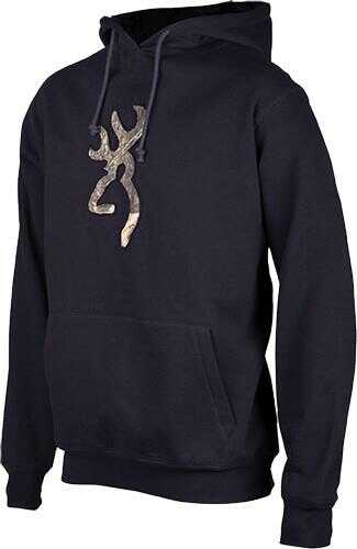 Browning Gear Buck Mark Men's Hoodie Small Cotton Blend Black/Camo