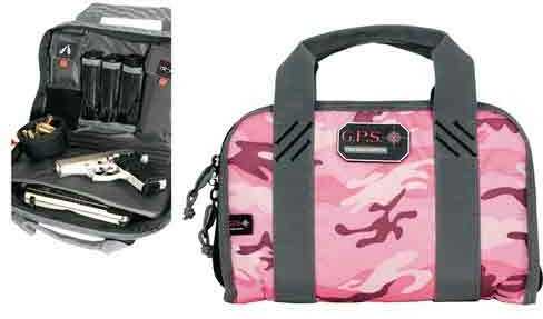 GPS Double Compact Pistol Case Pink CAMOFLAGE Nylon