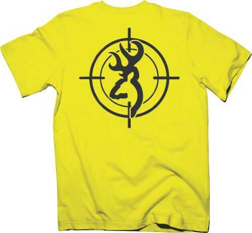 Browning Mens Crosshair Logo T Shirt Cotton Yellow X-Large