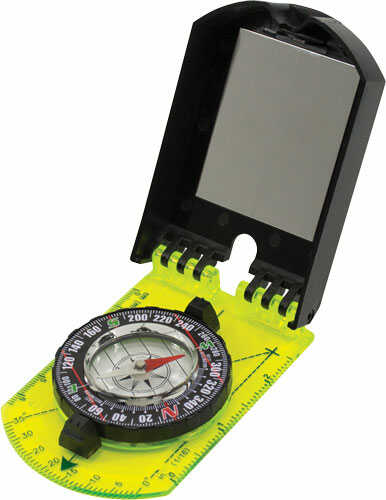 Ultimate Survival Technology Hi Vis Folding Map Compass W/Swivel Bezel 2.3Oz