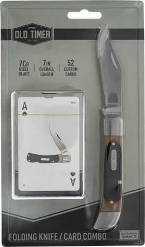 Old Timer Knife Folder W/Deck Of CARDS Promo Q3