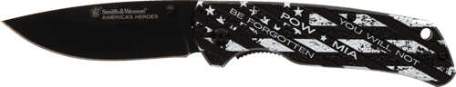 S&W Knife AMERICA'S Heroes 3.2" Black Folder Promo Q4