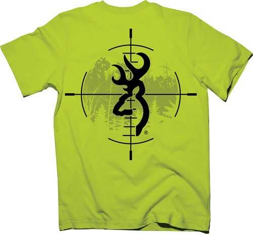 BG MEN'S T-Shirt W/Crosshair Logo Medium Safety Green