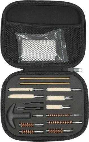 Allen UNIVERAL Handgun CLEANIG Kit Soft Case .22-.45 Caliber 16Pc