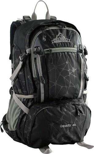 Red Rock Bluff Backpack 40L Black 1 Main Pocket