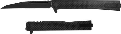 OCASO Knives Solstice 3.4" Folder Knife Carbon Fiber / Black Wharncliffe