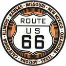 Open Road Brands Die Cut Emb Tin Sign Route 66 12"x12" Rnd