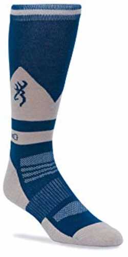 Browning Unisex Buckeye SOCKS M/L Blue & Taupe Calf Height