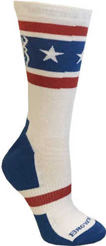 Browning Unisex America Red White & Blue SOCKS Medium Calf Height MEN'S 4-8, LADIES 6-10