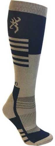 Browning Unisex Elm SOCKS M/L Blue & Taupe Calf Height