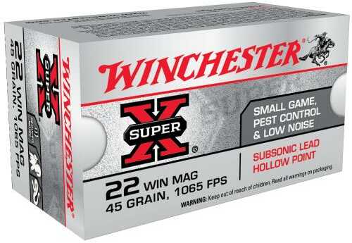 22 Win Mag Rimfire 45 Grain Jacketed Hollow Point 50 Rounds Winchester Ammunition Magnum