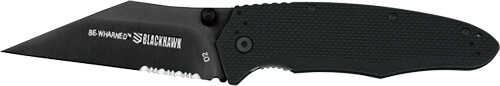 Blackhawk Knife Be-wharned 3.31" Black/black Part Serated