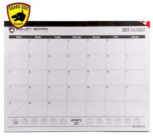 Guard Dog Bulletproof Desk Wall Calender