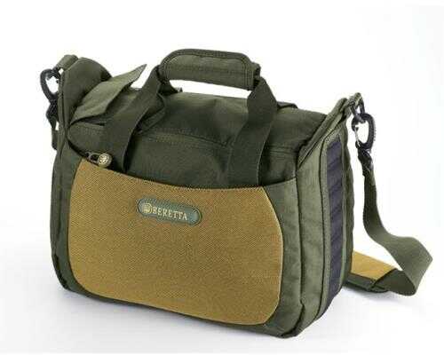 Beretta Retriever Field 13"x9"x6" Large Cartridge Bag, Nylon Tan/Green Md: BSA301890700