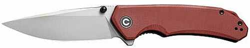 CIVIVI Knife Brazen 3.46" Burgundy G10/Stonewashed