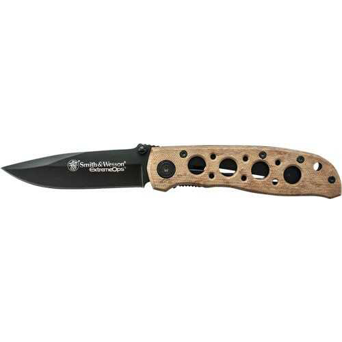 S&W Knife Extreme Ops 3.2" Blade Black/Desert Camo Handle