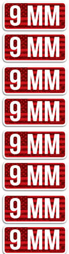 MTM Ammo Caliber LABELS 9MM 8-Pack