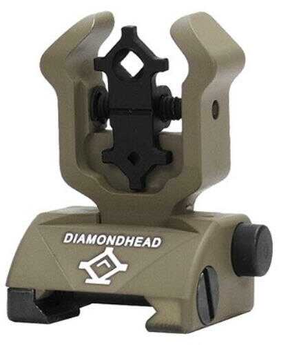 DIAMONDHEAD Rear Combat Sight Gen.2 Flip-Up Style FDE