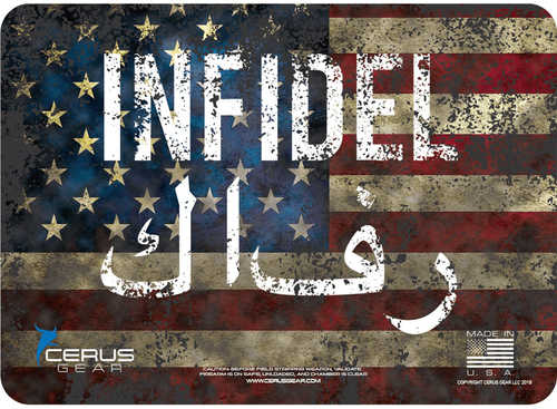 Cerus Gear 3mm Promats 12" x 17" American Infidel Flag