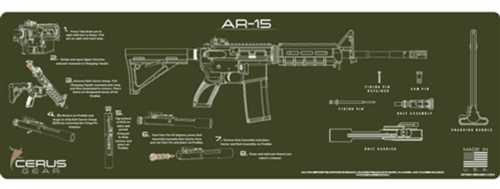 Cerus Gear 3mm Promats 12" x 36" AR-15 Instructional OD Green