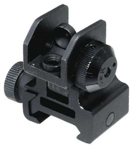 Leapers UTG Flip-up Rear Sight w/Windage Adj & Dual Aiming Apertures Md: MNT951