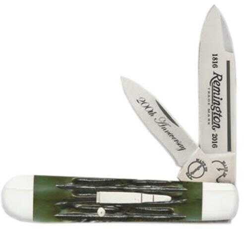 Remington 2016 Bullet Knife 200Th Anniversary Green Jig Bone!