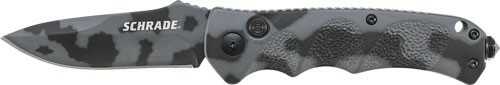 SCHRADE Knife Urban Camo 3.3" Fine Edge Blade W/Glass BRKR