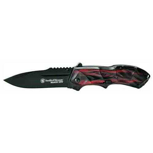 S&W Knife Black Ops 3Rd Gen. Red Handle Magic Assist