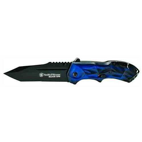 S&W Knife Black Ops 3Rd Gen. Blue Handle Tanto Magic Assist