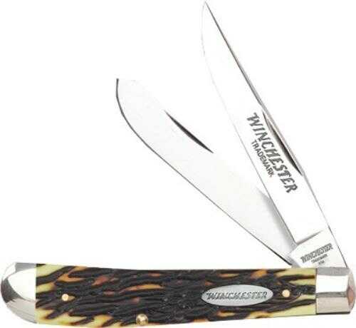 Winchester Knife 3-1/2" 2 BLD Trapper W/Stag