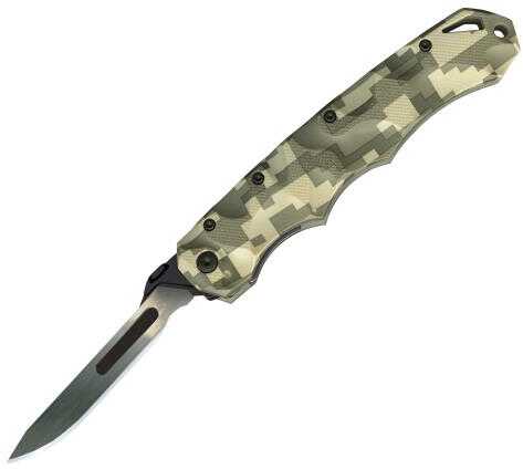 Havalon Knives Piranta Folding Knife Desert Digi-Cam Stag