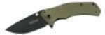 Kershaw Knockout Assisted 3.25 in Black Plain OD Aluminum