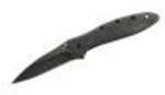 Kershaw Leek Assisted 3 in Blackwash Composite Plain SS Hndl