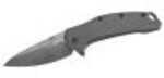 Kershaw Link Assisted 3.25 in Blackwash Plain Gray Aluminum